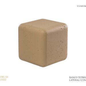 Banco e Mesa Lateral Tetris em Concreto