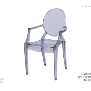 Cadeira Transparente com Braços