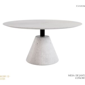 Mesa Auxiliar e Jantar Corp em Concreto