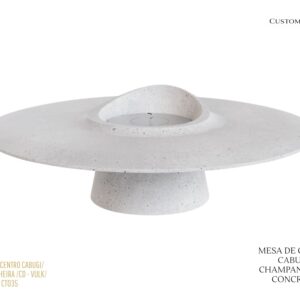 Mesa de Centro Cabugi com Champanheira em Concreto