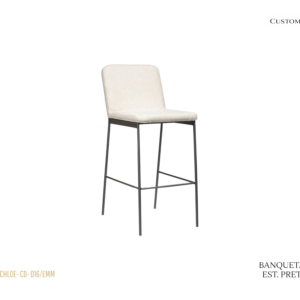 Banqueta Chloe Estofada / Metal