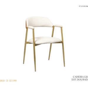 Cadeira Georgia Estofada / Metal Dourado