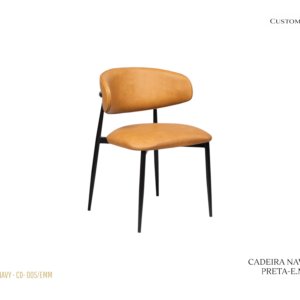 Cadeira Navy Estofada / Preta