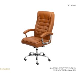 Cadeira Office - Oslo - Caramelo/Rodízios