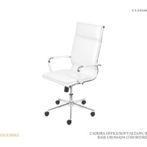 Cadeira Office Soft Alta - Branca