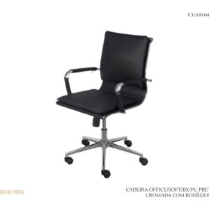 Cadeira Office Soft / BX - Preta