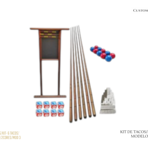 Kit - Tacos/Bolas/Suporte de Parede/Pontuação - 3
