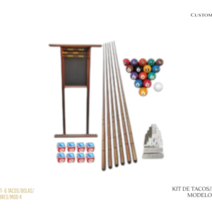 Kit - Tacos/Bolas/Suporte de Parede/Pontuação - 4
