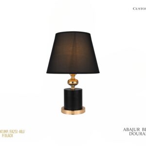 Abajur Black (P)- Metal Dourado e Preto