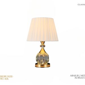 Abajur Jarro - Metal Dourado / Acrílico