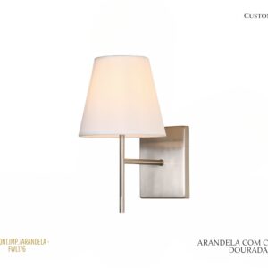 Arandela Abajur - Dourado Escovado