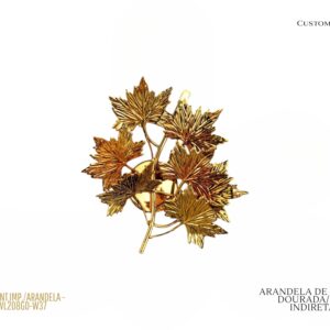 Arandela Folhas P - Metal Dourado