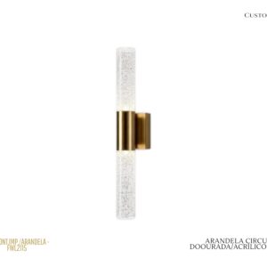 Aranela Cilíndrica - Glitter/Dourada