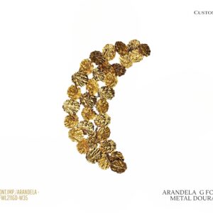 Arandela Folhas (G) - LED / Metal Dourado