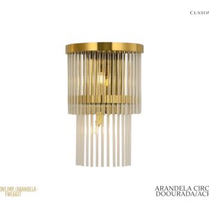 Arandela com Pendentes - Acrílico / Dourado