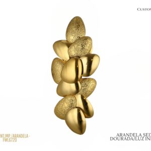 Arandela Seixos - Metal Dourado