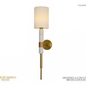 Arandela Torch - Branco / Dourado
