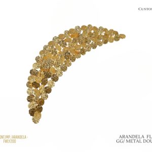 Arandela Flores GG - Metal Dourado / LED