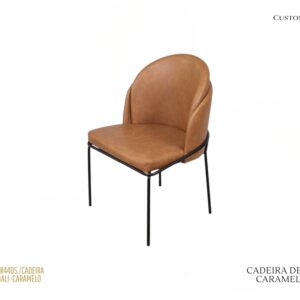 Cadeira Dela - Pu Caramelo / Metal