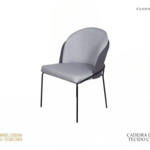 Cadeira Dela - Tecido Cinza / Metal