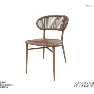 Cadeira Carmel - Acabamento Madeira / Rattan