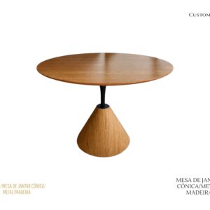 Mesa de Jantar Cônica/Metal/Madeira