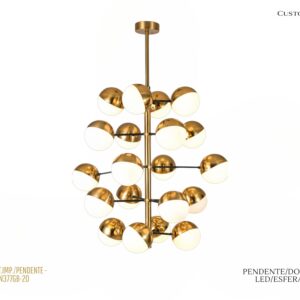 Pendente / Lustre Dourado Esferas