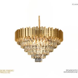 Pendente Red. - LED / Metal Dourado