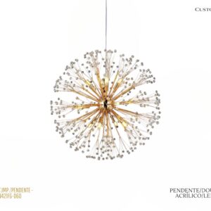 Pendente Esfera / LED - Dourado / Acrílico