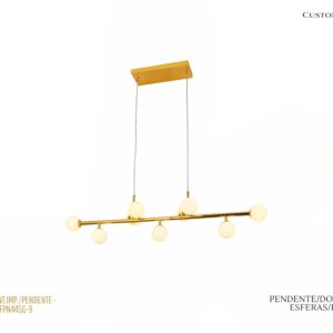 Pendente Dourado / LED / Esferas