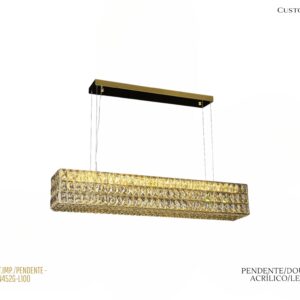 Pendente / LED - Dourado / Acrílico