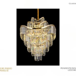 Pendente (G) / LED / Dourado / Acrílico