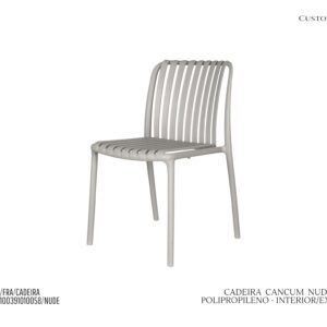 Cadeira Cancum Nude - Policarbonato / Empilhável