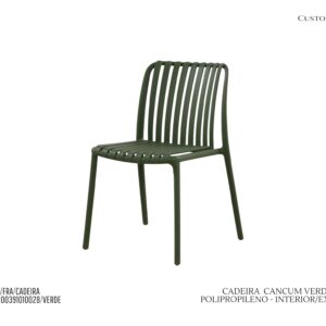 Cadeira Cancum Verde - Policarbonato / Empilhável