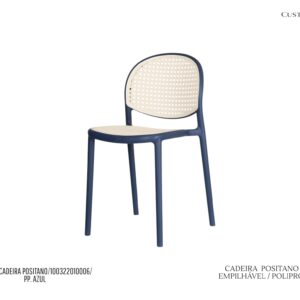 Cadeira Positano Azul - Policarbonato / Empilhável