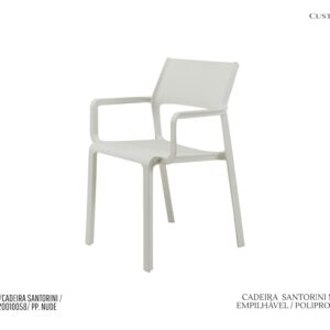 Cadeira Santorini - Polipropileno Cor Nude / Empilhável