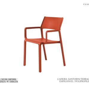 Cadeira Santorini - Polipropileno Cor Terracota / Empilhável