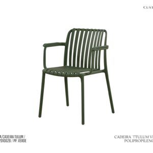 Cadeira Tulum Verde - Polipropileno / Empilhável