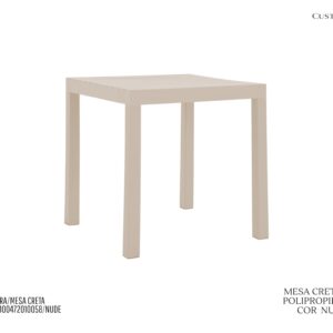 Mesa Creta Quadrada - Nude / Polipropileno