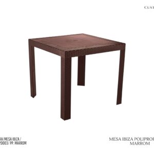 Mesa Ibiza Marrom - Polipropileno / Textura Tramada