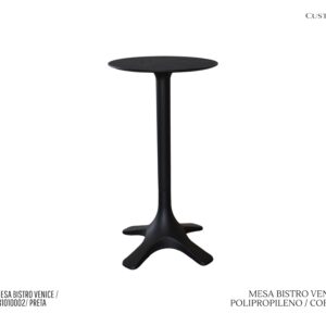 Mesa Bistrô Venice - Preta / Polipropileno