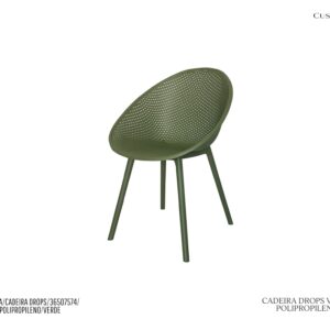 Cadeira Drops Verde - Polipropileno (Proteção UV)
