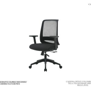 Cadeira Columbus Diretor - Polipropileno / Tecido / Tela / Regulável / Base Giratória