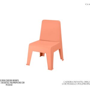 Cadeira Infantil Origami - Cor Pêssego / Polipropileno