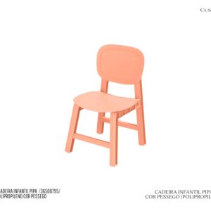 Cadeira Infantil Pipa - Cor Pêssego / Polipropileno