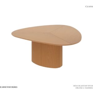 Mesa de Jantar Tiffany - Tampo Laminado com Borda Chanfrada / Base Fresada Multilaminada