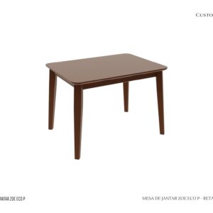 Mesa de Jantar Zoe Eco P - Tampo Laminado / Cantos Arredondados com Bordas Chanfradas