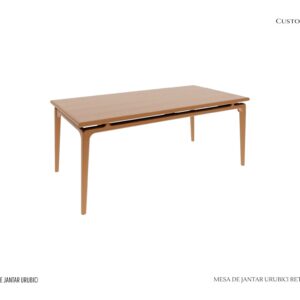 Mesa de Jantar Urubici - Tampo em MDF com Moldura e Base em Madeira Maciça