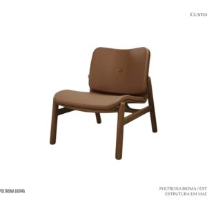 Poltrona Bioma  - Estrutura em Madeira / Encosto e Assento Estofados