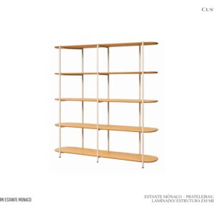 Estante Mônaco - Estrutura em Metal / Prateleiras em MDF Laminado
